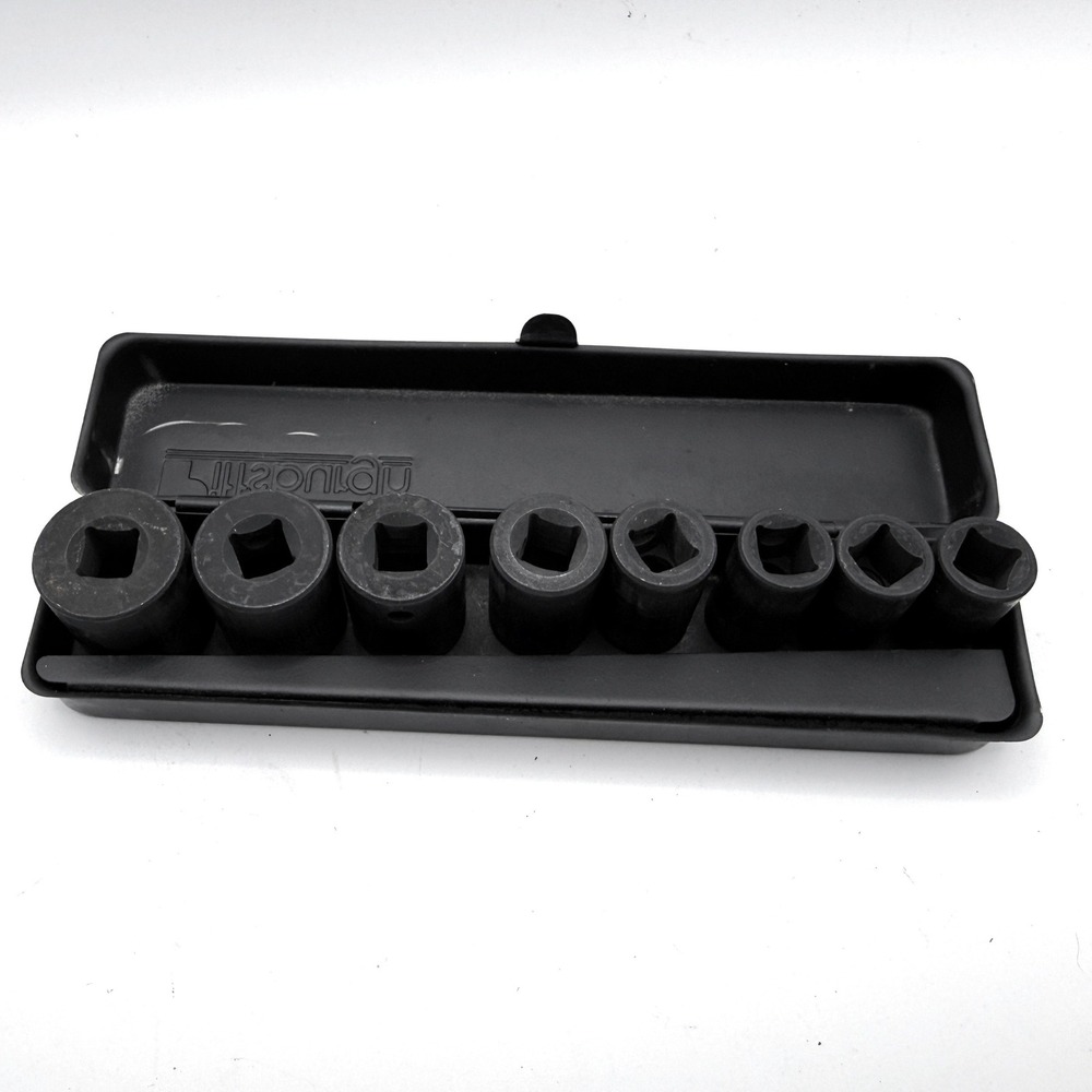 Pittsburgh Impact Socket Set 8 Piece  SAE 5/16-3/4 Shallow 6 Point 1/2 Drive
